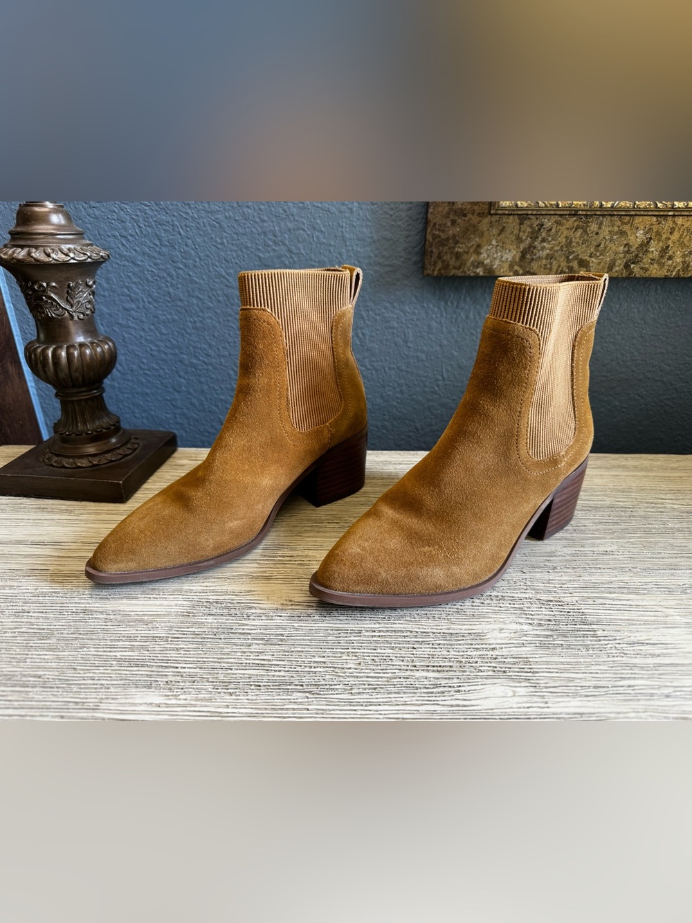 Chelsea & Violet Brown Suede Chelsea Booties